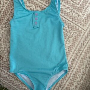 New Turquoise One-Piece Swimsuit Girls size 6